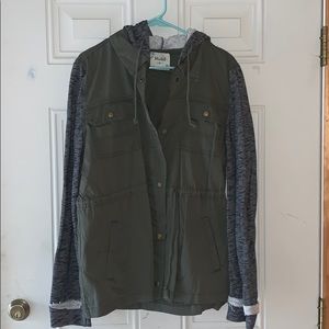 Army Green Sweatshirt Jacket